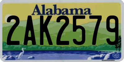 AL license plate 2AK2579