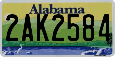 AL license plate 2AK2584