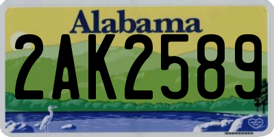 AL license plate 2AK2589