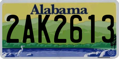 AL license plate 2AK2613