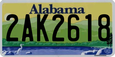 AL license plate 2AK2618