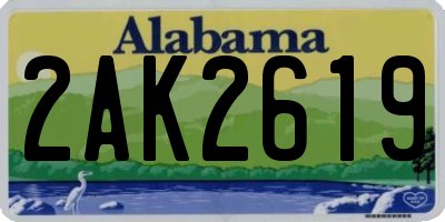 AL license plate 2AK2619