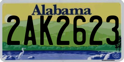 AL license plate 2AK2623