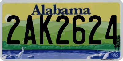 AL license plate 2AK2624
