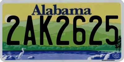 AL license plate 2AK2625