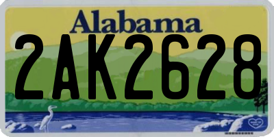AL license plate 2AK2628