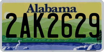 AL license plate 2AK2629