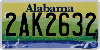 AL license plate 2AK2632