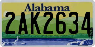 AL license plate 2AK2634