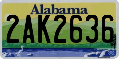 AL license plate 2AK2636