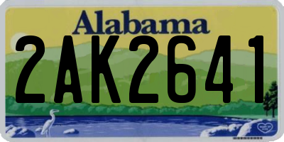 AL license plate 2AK2641