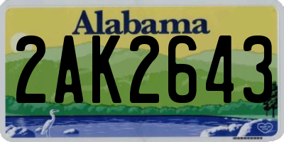 AL license plate 2AK2643
