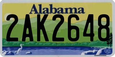 AL license plate 2AK2648