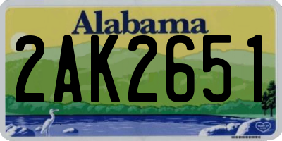 AL license plate 2AK2651