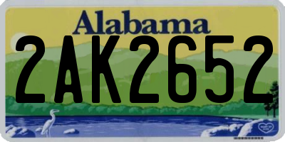 AL license plate 2AK2652