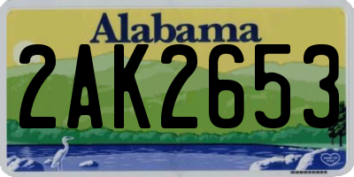 AL license plate 2AK2653