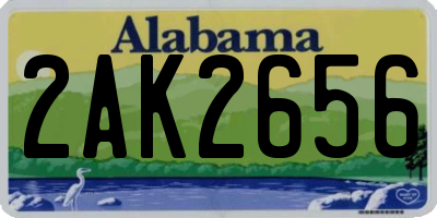 AL license plate 2AK2656
