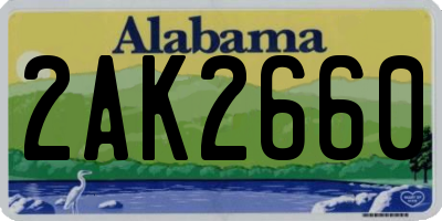 AL license plate 2AK2660