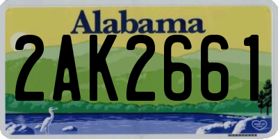 AL license plate 2AK2661