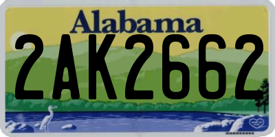 AL license plate 2AK2662