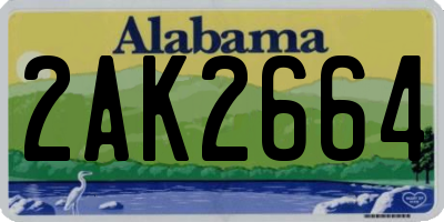 AL license plate 2AK2664