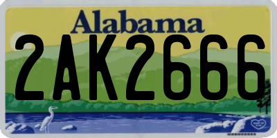 AL license plate 2AK2666