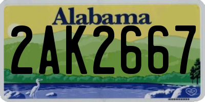 AL license plate 2AK2667