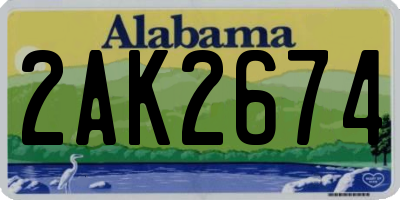 AL license plate 2AK2674