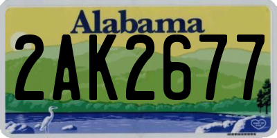 AL license plate 2AK2677