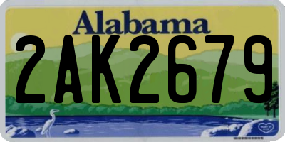 AL license plate 2AK2679