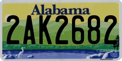 AL license plate 2AK2682