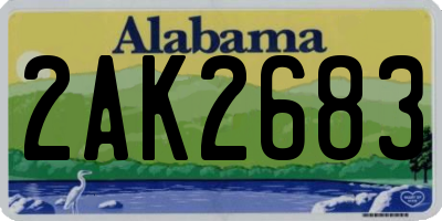 AL license plate 2AK2683