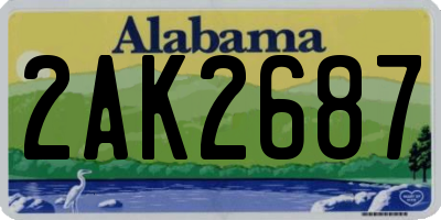 AL license plate 2AK2687