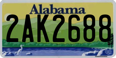 AL license plate 2AK2688