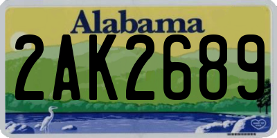 AL license plate 2AK2689