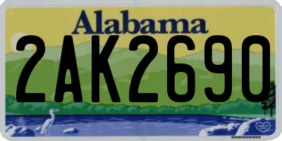 AL license plate 2AK2690