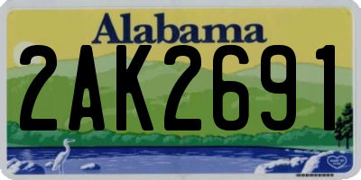AL license plate 2AK2691