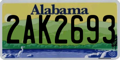 AL license plate 2AK2693