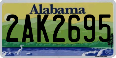 AL license plate 2AK2695