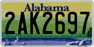 AL license plate 2AK2697