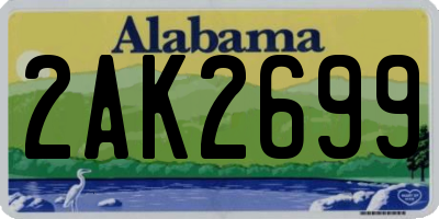AL license plate 2AK2699