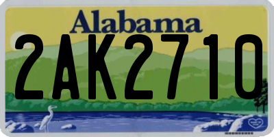 AL license plate 2AK2710