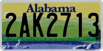AL license plate 2AK2713