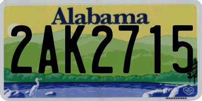 AL license plate 2AK2715
