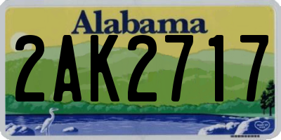 AL license plate 2AK2717