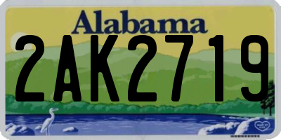 AL license plate 2AK2719