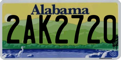 AL license plate 2AK2720