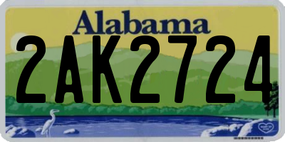 AL license plate 2AK2724