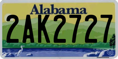 AL license plate 2AK2727