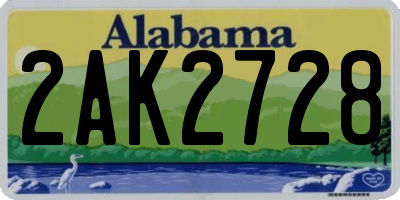AL license plate 2AK2728
